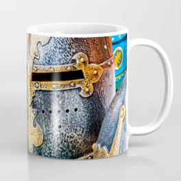 Medieval Knight Or Crusader Helmets Coffee Mug | Helmet, Retro, Metal, Protection, Digital Manipulation, Vintage, Digital, Gift, Crusader, Armor 