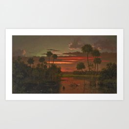 Art Landscape Red Florida Sunset USA Framed Picture Print Home Décor Wall Art 
