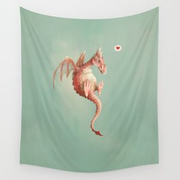 Fruit Dragons: Strawberry Wall Tapestry