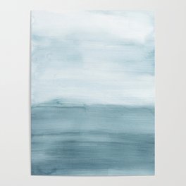 Ocean View / Minimalist Abstract Watercolor Poster