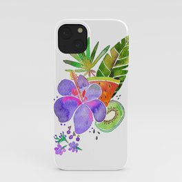 hibiscus and watermelon iPhone Case