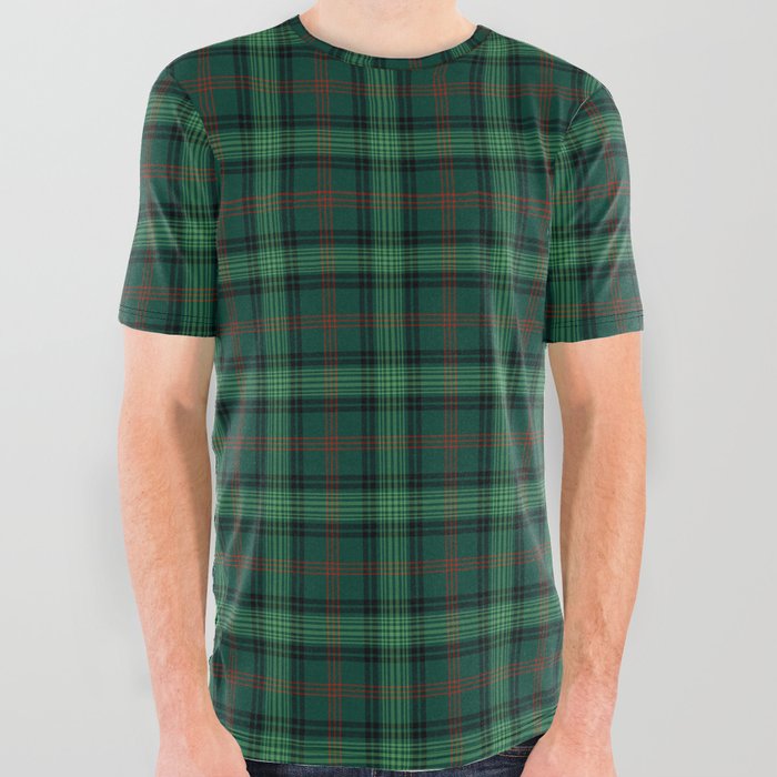 Clan Ross Hunting Tartan All Over Graphic Tee