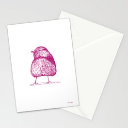 Pink Robin Hand Drawn Bird Pink Stationery Card