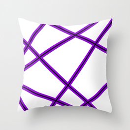 Abstract geometric pattern - purple Throw Pillow