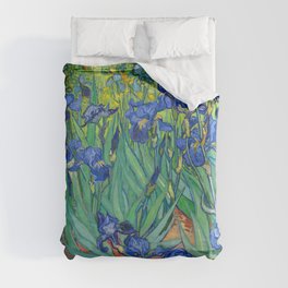 Vincent Van Gogh Irises Painting Duvet Cover