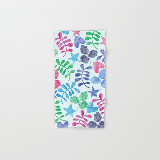 Watercolor Floral Pattern II Hand & Bath Towel