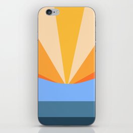 Cover II - Colorful Sunset Retro Abstract Geometric Minimalistic Design Pattern iPhone Skin