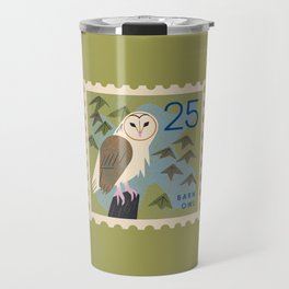 Barn Owl Postage Stamp Travel Mug