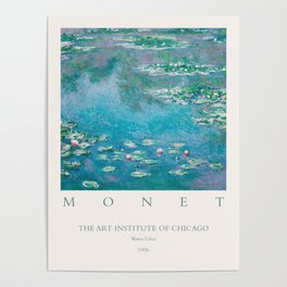 Claude Monet Water Lilies 1906 Art Exhibition Poster