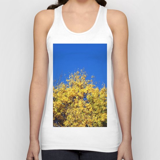 Yellow Autumn Tree Unisex Tank Top