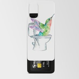 Hummingbird in the bathroom painting watercolour Android Card Case
