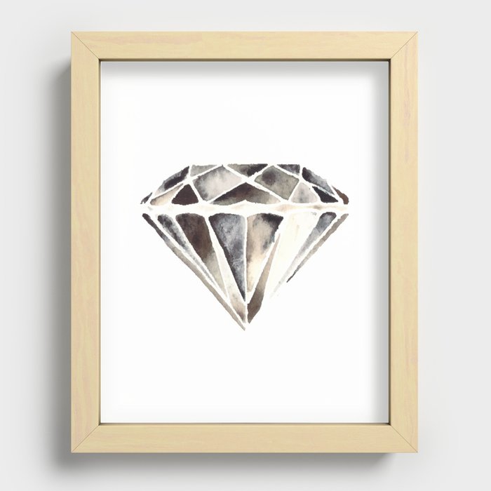 Monotone Diamond Recessed Framed Print