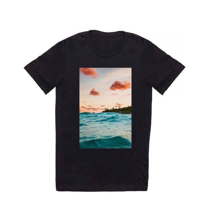Waves at Sunset (Color) T Shirt