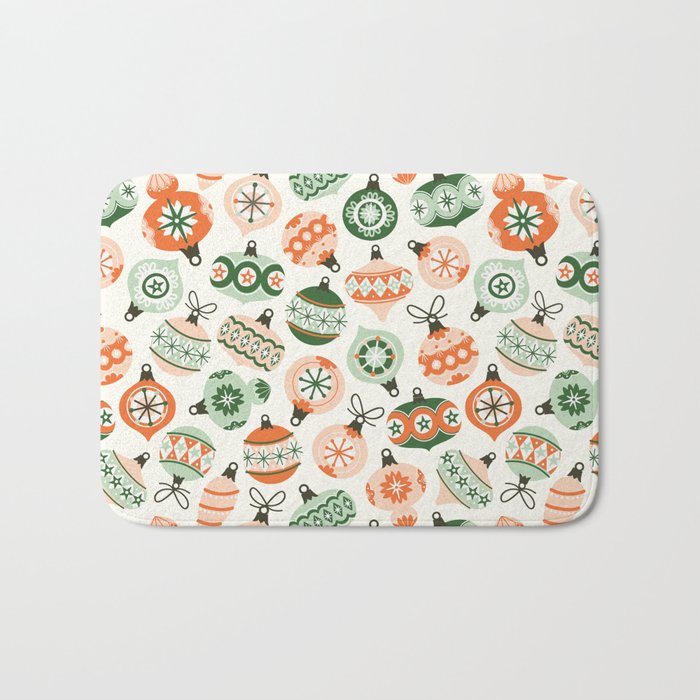 Vintage Ornaments Bath Mat