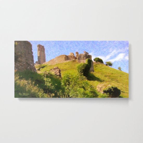 Corfe Castle Metal Print