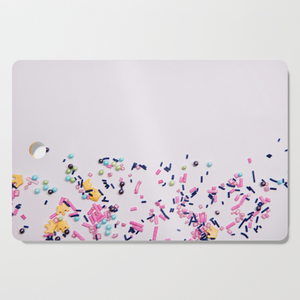 Border Frame Of Colorful Sprinkles Cutting Board by anytka