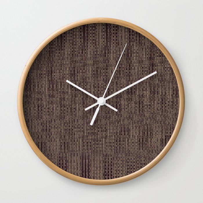 Brown Distressed Pattern Wall Clock