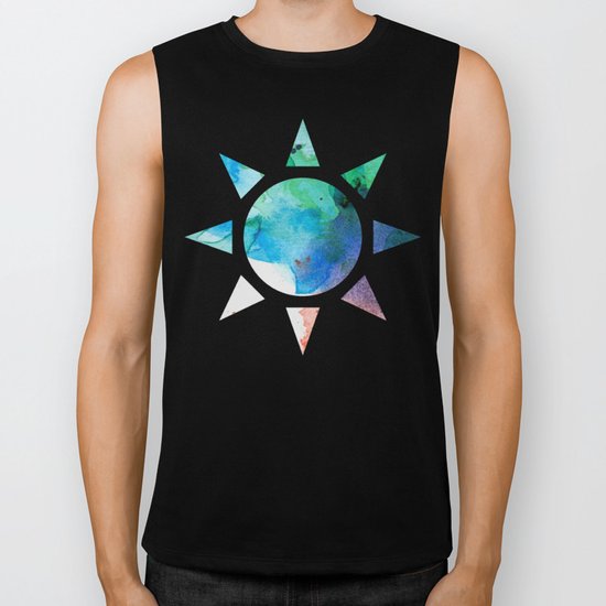 Pastel Color Splash 05 Biker Tank