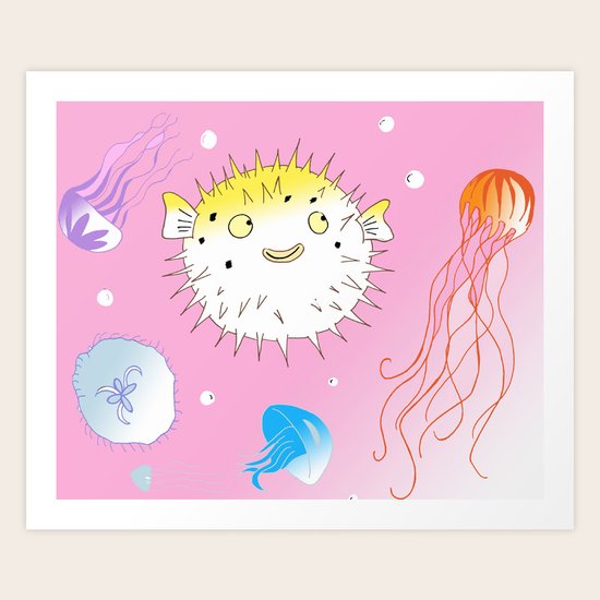 Little Fugu Art Print