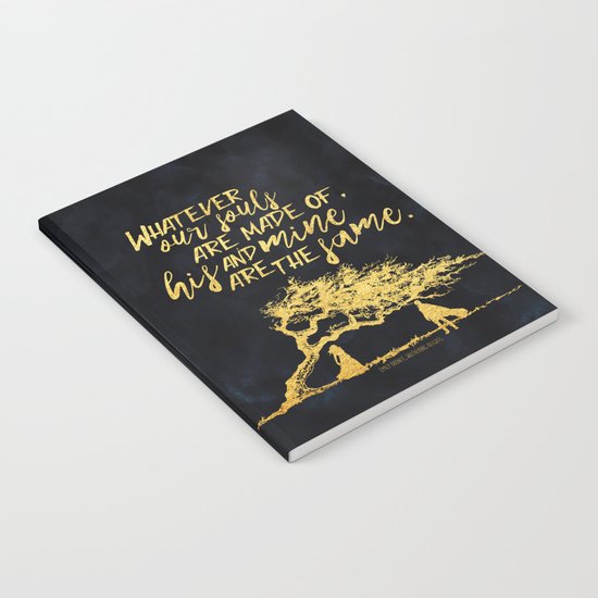 Wuthering Heights - Souls - Gold Foil Notebook