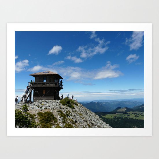 Mountain lookout Art Print