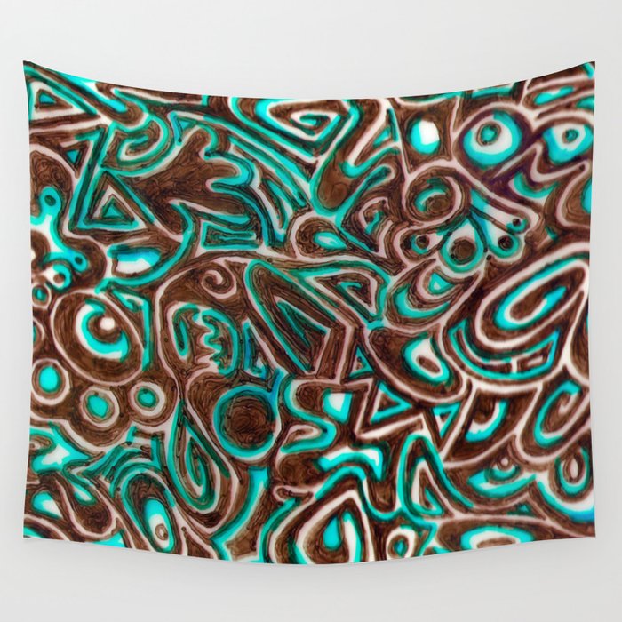 Jack Turquoise/Brown Wall Tapestry