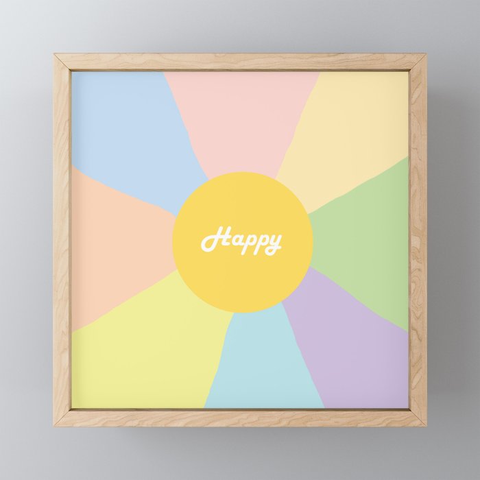 Happy Framed Mini Art Print