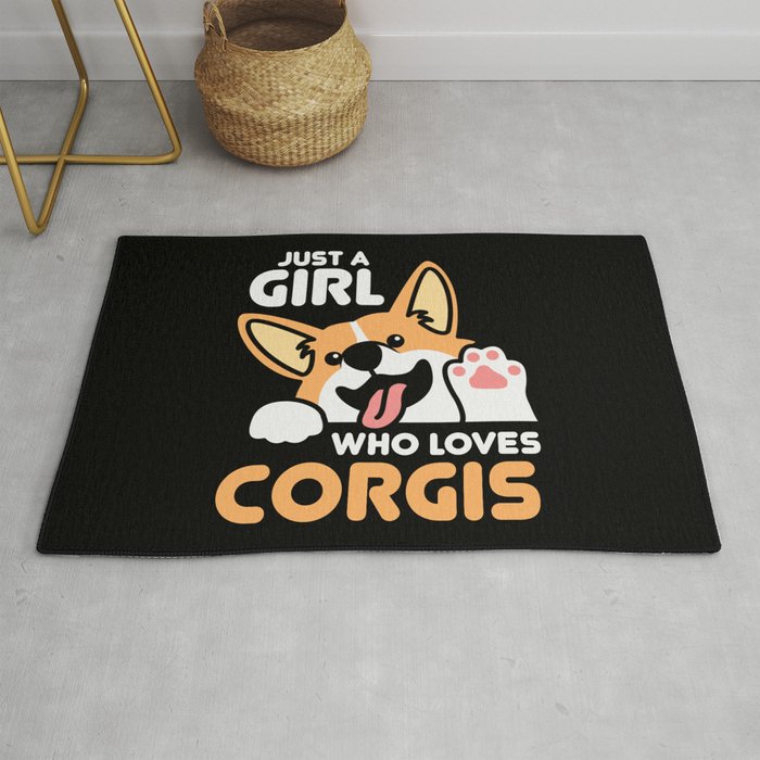 Just A Girl Who Loves Corgis Rug