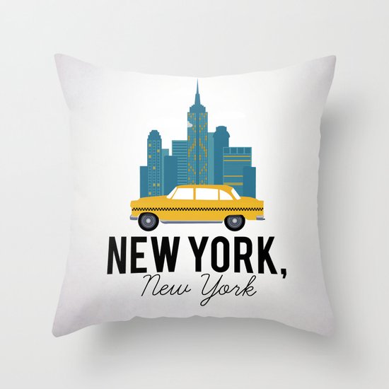 New York, New York Throw Pillow
