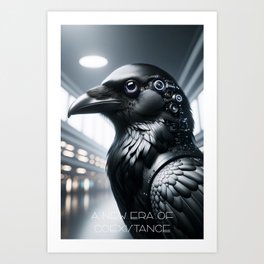 Black Feather, Silicon Wing Art Print