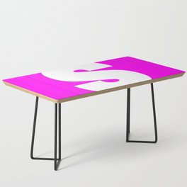 S (White & Magenta Letter) Coffee Table