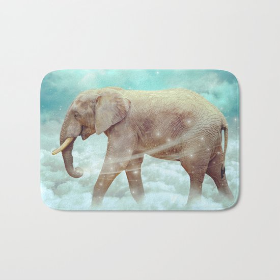 Walk With the Dreamers (Elephant in the Clouds) Bath Mat