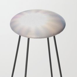 Lumina Solar Eclipse · White rays, pink and yellow shapes, aberrations · Abstract Photography Counter Stool