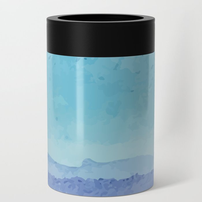 Blue Watercolor Can Cooler