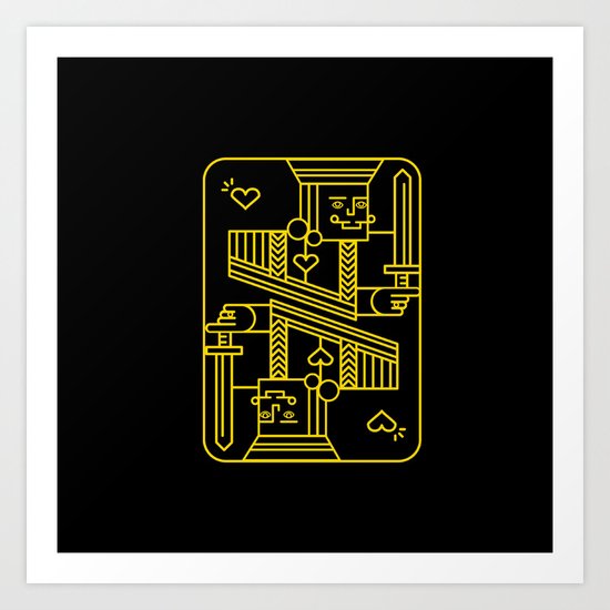 King of Hearts Art Print