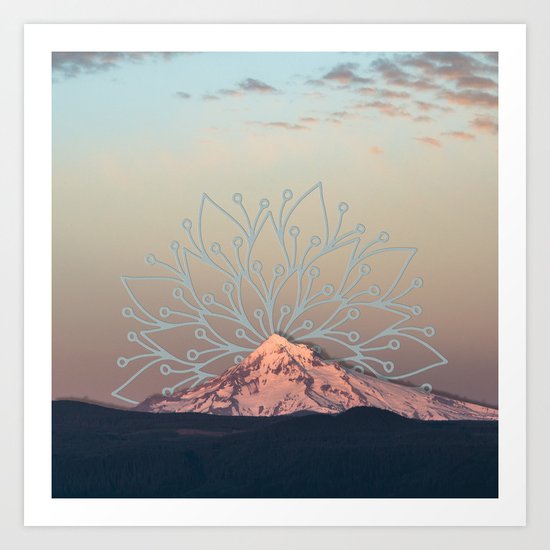 Mountain Mandala Art Print