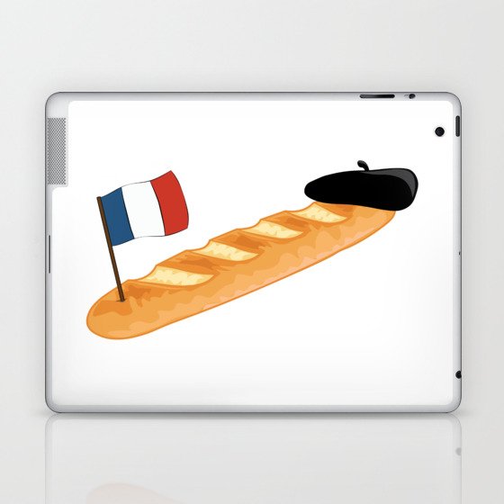 French Baguette - Funny French Food Laptop & iPad Skin