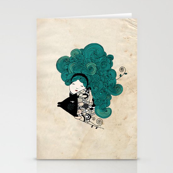 Pisces Girl Stationery Cards