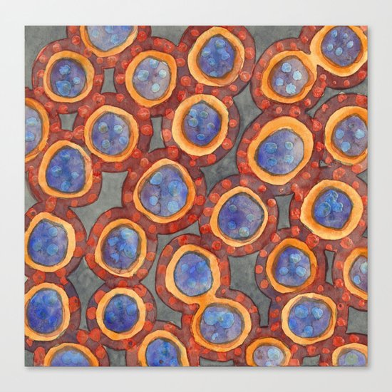 Shining Dotted Circles Pattern Canvas Print