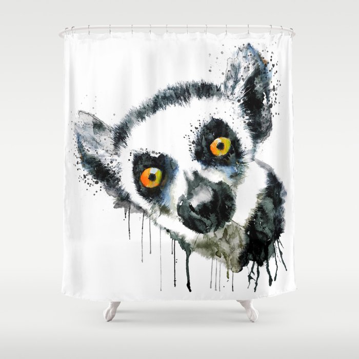 Lemur Head Shower Curtain