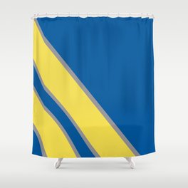 Skydiver Blu Lines Shower Curtain