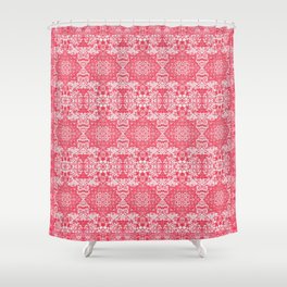 Roseate Reverie: Heritage Oriental Bohemian Moroccan Fabric Delight Shower Curtain