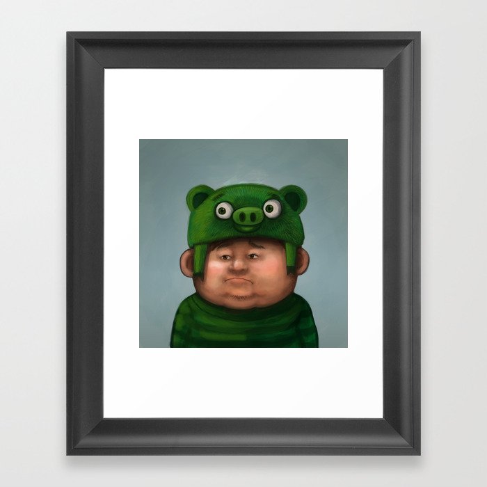 Angry Pig Framed Art Print