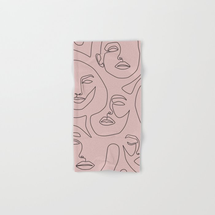 Blush Faces Hand & Bath Towel