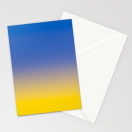 Ukrainian Yellow and blue Ombre Shade Ukraine Flag Stationery Card