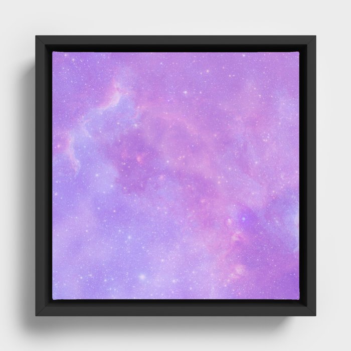 Aesthetic Sky Outer Space Retro Design Framed Canvas