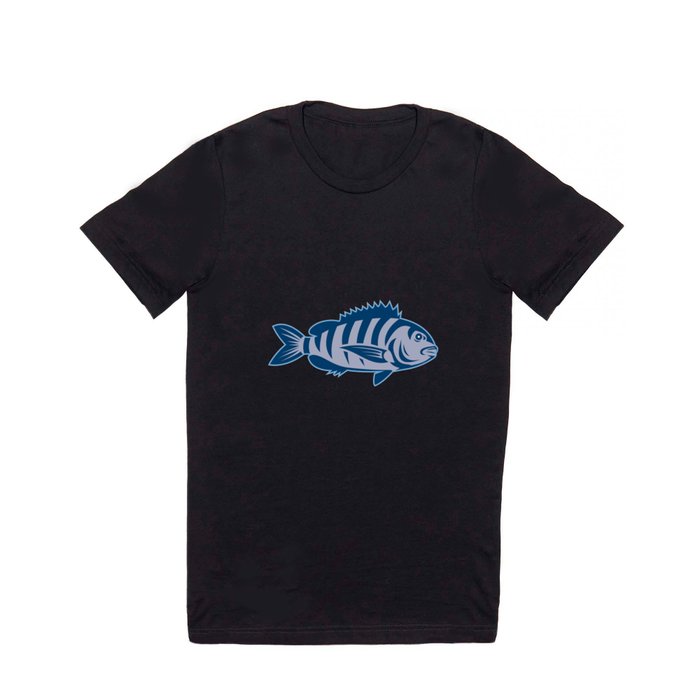 Sheepshead Fish Isolated Retro T Shirt by patrimonio | Society6