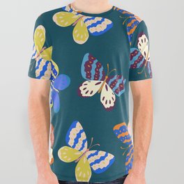 butterflies All Over Graphic Tee