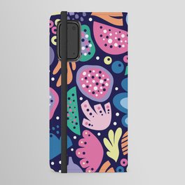Playful abstraction. Seamless pattern with abstract bold whimsical shapes. Contemporary art Android Wallet Case