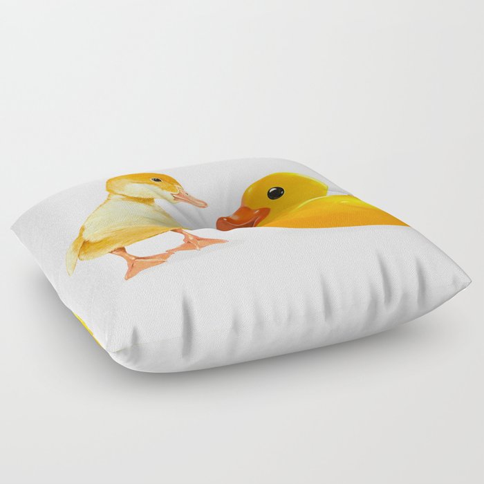Little Duckling Meet A Friend Floor Pillow